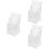 3Pièces Range-Dossiers Transparent ABS Simple Et Pratique Pour 8