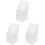 3Pièces Range-Dossiers Transparent ABS Simple Et Pratique Pour 4