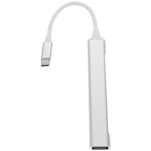 5Pièces Hub USB C Aluminium Portable Argenté Multi-Connecteurs Pour Pièce