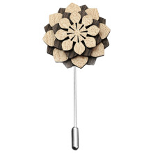 4Pièces Broche En Bois Décorative Pour Costume