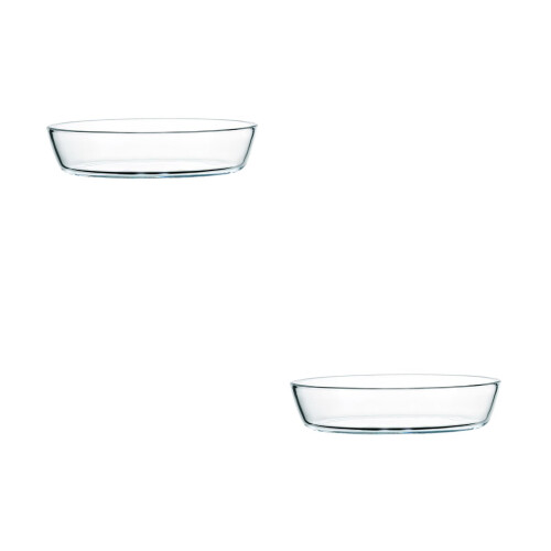 2Pièces Plat À Salade Cuisson Oval Verre Trempé Usage Maison 2