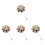 4Pièces Broche En Bois Décorative Pour Costume 4