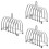 3Pièces Porte-Tranches De Pain Acier Compact Argent 8
