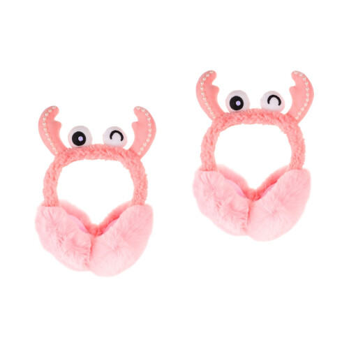 2Pièces Bandeau Cache-Oreilles Rose Hiver Et Confortable 2