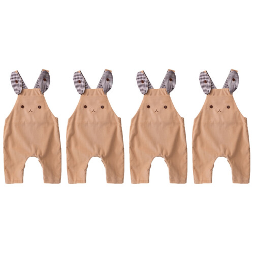 4Pièces Habits Photo - Bébé Khaki Costume 2