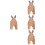 4Pièces Habits Photo - Bébé Khaki Costume 5