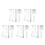 30Pièces Kit Transparent Ps Règle Triangle Mesure Précise 6