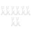 4Paires Flûtes Transparent Double 9