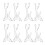 4Paires Flûtes Transparent Double 5