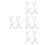 4Paires Flûtes Transparent Double 4