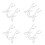 4Paires Flûtes Transparent Double 7