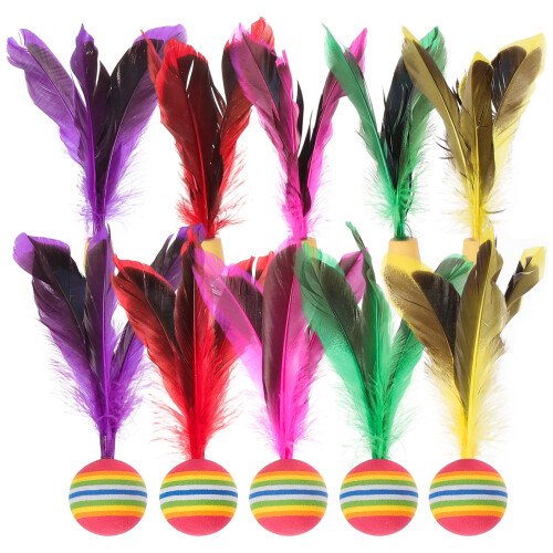 10Pièces Badminton Colorés Durable Pour Jeu En Cour 1