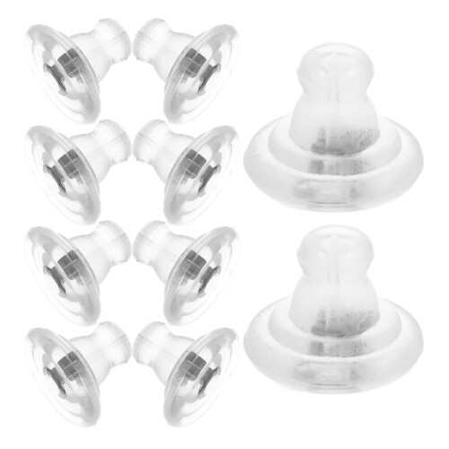 40Pièces Amortisseurs Boucles D'oreilles Simple Silicone Argent 2