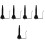 5Pièces Support Saxophone Et Flûte Noir Durable Pour Rangement Mural 4