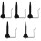 5Pièces Support Saxophone Et Flûte Noir Durable Pour Rangement Mural 3