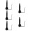5Pièces Support Saxophone Et Flûte Noir Durable Pour Rangement Mural 11