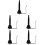 5Pièces Support Saxophone Et Flûte Noir Durable Pour Rangement Mural 6