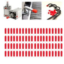 200Pcs Red 5mm PVC Screw End Cap Protective Cover Flame Retardant