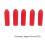 200Pcs Red 5mm PVC Screw End Cap Protective Cover Flame Retardant 11