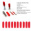 200Pcs Red 5mm PVC Screw End Cap Protective Cover Flame Retardant 3