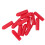 200Pcs Red 5mm PVC Screw End Cap Protective Cover Flame Retardant 13