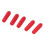 200Pcs Red 5mm PVC Screw End Cap Protective Cover Flame Retardant 10