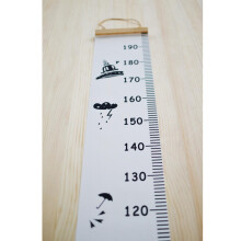 2Pièces Règle De Hauteur Enfants Bois Transparent Durable