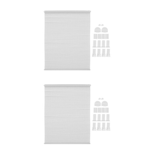 2Pièces Stores En Blancs Semi-Ombragés Perçage 2