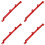 4Pièces Barre De Support Guidon Aluminium Rouge Compatible 7
