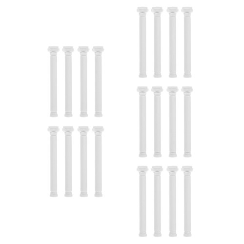 20Pièces Colonne Romaine Mini Décorative ABS Blanche Pour Projets DIY 2