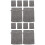 12Pièces Microfibre Gris Pour Nettoyage Et 5