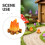 20Pièces Ornements Mini Résine Décor Microscenes Colorés 5