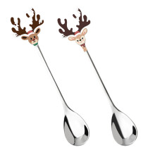 4Pcs Assorted Color Small Stainless Steel Ice Cream and Coffee Spoons
