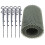 2Pcs Grey PVC Leaf Filter Gutter Guards Mesh for Home Use Easy Install 1