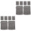 12Pièces Microfibre Gris Pour Nettoyage Et 3