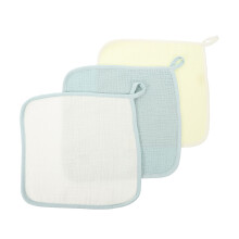 12Pcs Infant Cotton Baby Towels Assorted Colors Absorbent Burp Cloths