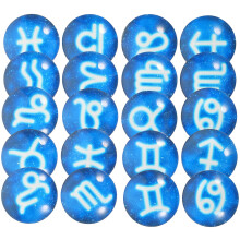 100Pcs Blue Decorative Glass Cabochons for DIY Jewelry and Crafts
