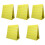 5Pcs Double-Sided Yellow Pocket Chart for Kids Learning and Teaching 5