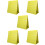 5Pcs Double-Sided Yellow Pocket Chart for Kids Learning and Teaching 10