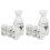2Sets White Ceramic Japanese Sake Cup Pot Set for Serving 4