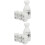 2Sets White Ceramic Japanese Sake Cup Pot Set for Serving 7