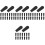 80Pièces Manchons Protecteurs Plastic Noir Pour Mini Machine Griffe 4