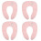 4Pièces Sièges Enfants Pliables Rose Confortables 5