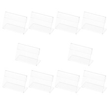 40Pcs Mini Acrylic Sign Holders Clear for Menu and Table Displays