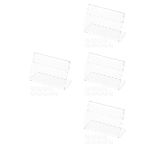 40Pcs Mini Acrylic Sign Holders Clear for Menu and Table Displays 2