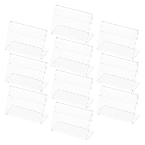 40Pcs Mini Acrylic Sign Holders Clear for Menu and Table Displays 1