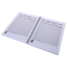 2Pcs Financial Tracking Book Monthly Bill Tracker with Checklist Black