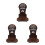 3Pièces Support Casque Bois Clair Pour Bureau Gaming Base Stable 5