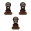 3Pièces Support Casque Bois Clair Pour Bureau Gaming Base Stable 4
