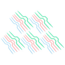 120Pièces Aiguilles À Tricoter Courbées Colorées Outils DIY Pratiques
